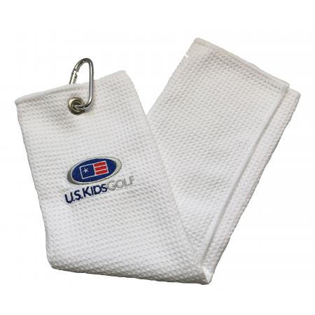 U.S. Kids Golf Mikrofaser Handtuch, weiß