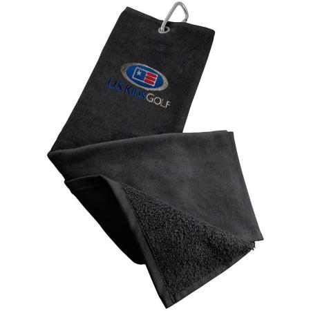 U.S. Kids Golf Velours Handtuch, schwarz