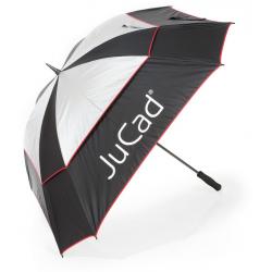 JuCad Windproof Golfschirm schwarzsilberrot