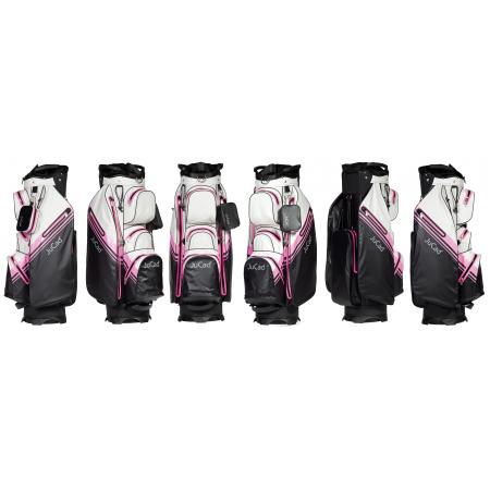 JuCad Cartbag Aquastop Plus, schwarz/grau/pink