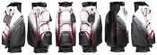 JuCad Cartbag Aquastop Plus, schwarz/weiß/rot