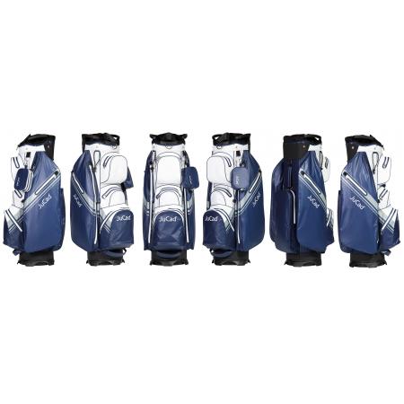 JuCad Cartbag Aquastop Plus, weiß/dunkelblau