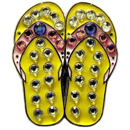 Navika Crystal Ballmarker &quote;Flip Flop&quote;, gelb