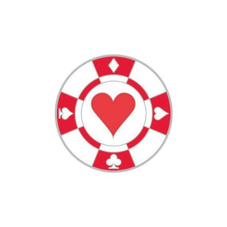 Navika Basic Ballmarker Pokerchip, rot