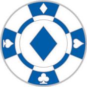 Navika Basic Ballmarker Pokerchip, blau