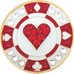 Navika Crystal Ballmarker Pokerchip rot