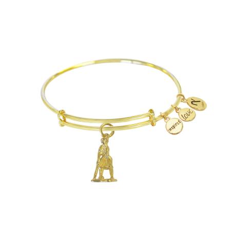 Navika Armspange mit Golf-Charm, vergoldet, Lady Golfer