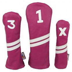 Sunfish Leder Headcover Ace pinkweiß