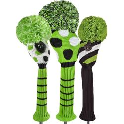 Bommel Strick Headcover grün