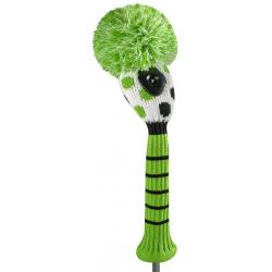 Bommel Strick Headcover grün Hybriden Punkte