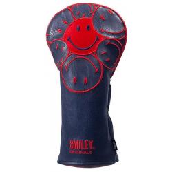 KraveGolf Stacked Smiley Originals Headcover dunkelblaurot 3er Set