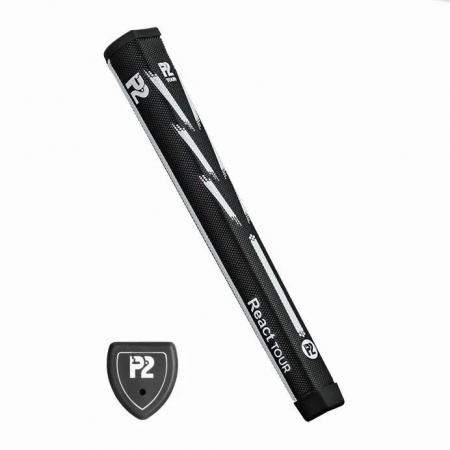 P2 Grips React Tour Jumbo+ Pistol Putter Griff, schwarz