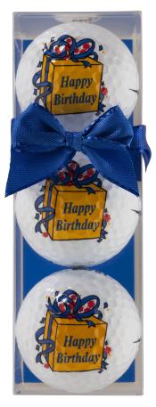 Golfball-Set &quote;Happy Birthday I&quote;