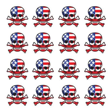 Golfdotz® Golfballmarkierungen, USA Skullmania