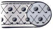 Crocodily Clip Ballmarker-Set, Crossed Clubs