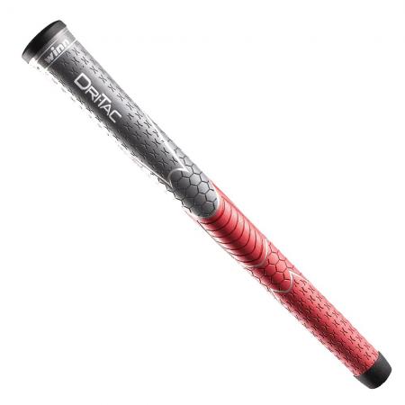 Winn Dri-Tac Soft Midsize Golfgriff, grau/rot
