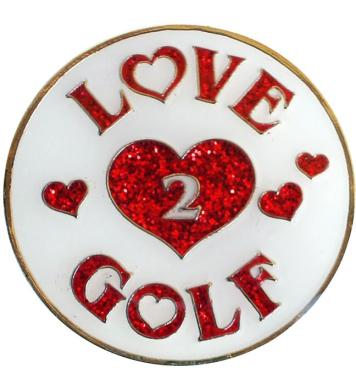 Navika Glitzy Ballmarker Love 2 Golf Navika Glitzy Ballmarker Love 2 Golf