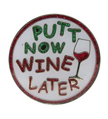Navika Glitzy Ballmarker Putt Now Wine Later Navika Glitzy Ballmarker Putt Now Wine Later