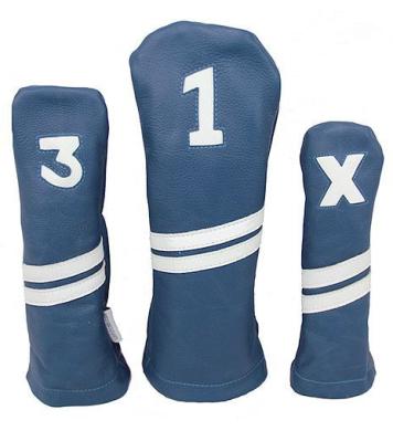 Sunfish Leder Headcover Ace, blau/weiß Sunfish Leder Headcover Ace, blau/weiß