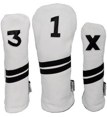 Sunfish Leder Headcover Ace, weiß/schwarz