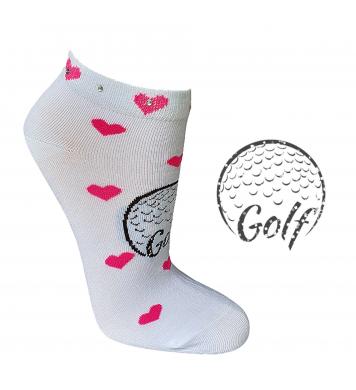 cbfmoda Damen-Golfsocken Pink Hearts cbfmoda Damen-Golfsocken Pink Hearts