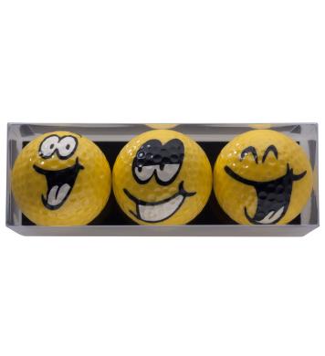 Golfball-Set Smiling Faces Golfball-Set Smiling Faces