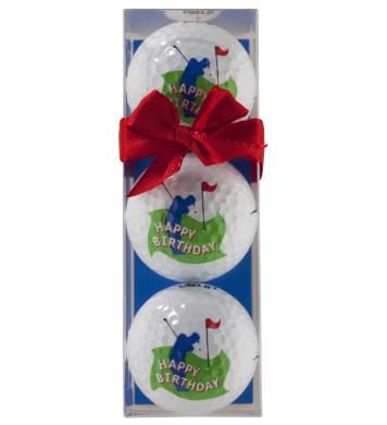 Golfball-Set Happy Birthday II Golfball-Set Happy Birthday II