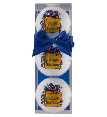 Golfball-Set Happy Birthday I Golfball-Set Happy Birthday I